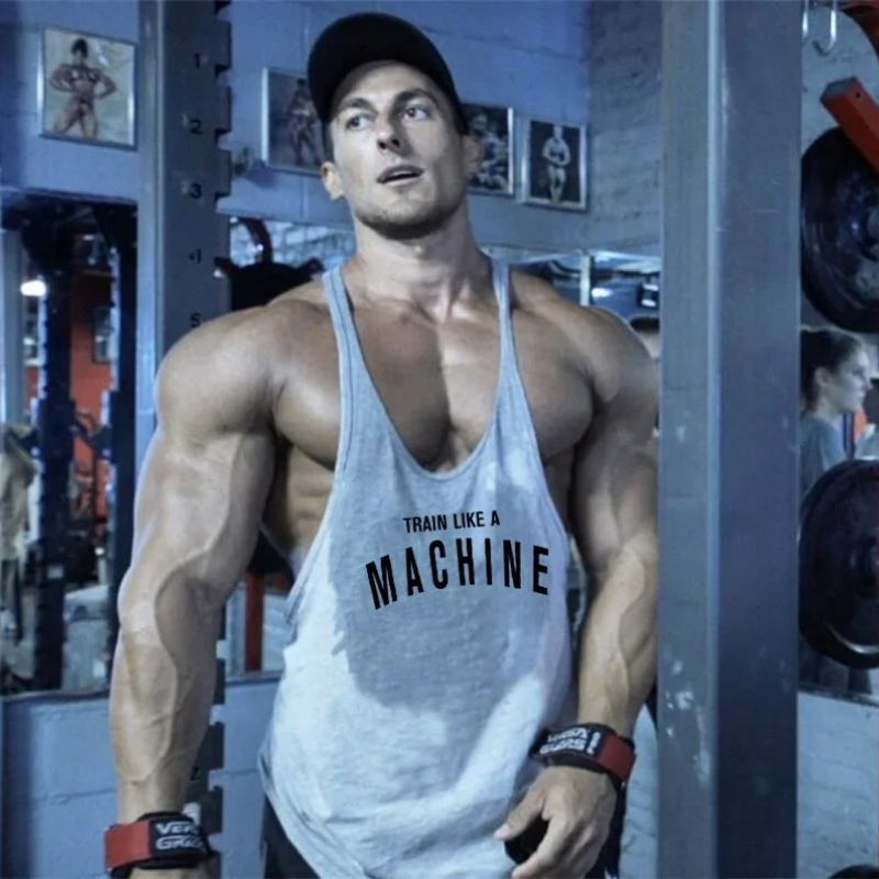 Tank Top Muscle - Mens Gym Bodybuilding Sport Clothing Cotton