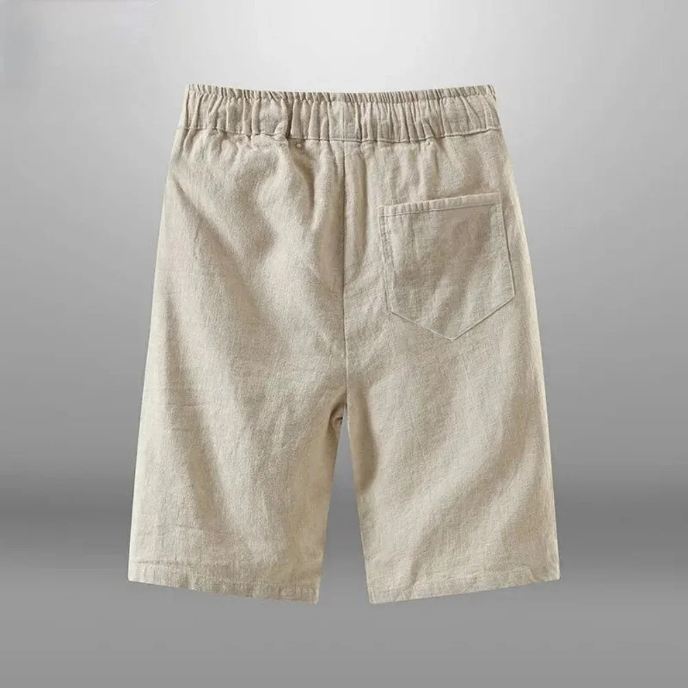 Men Shorts for Men Cotton Line - Short Linen Drawstring 评论和价格