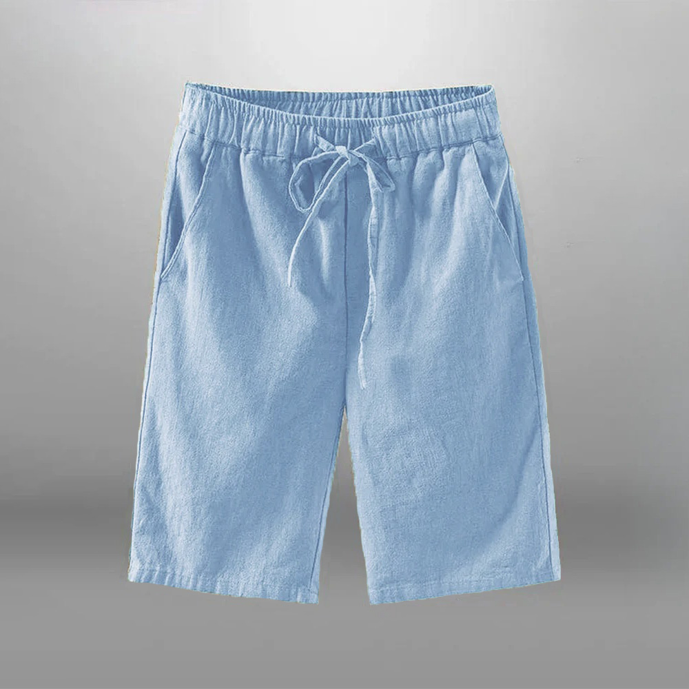 Men Shorts for Men Cotton Line - Short Linen Drawstring 评论和价格