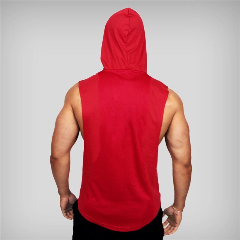 Gym Hooded Clothing Summer Cot - Tank Top Muscle 评论和价格