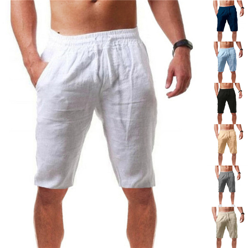 2026 new Men's Cotton Shorts P - Short Linen Drawstring 评论和价格