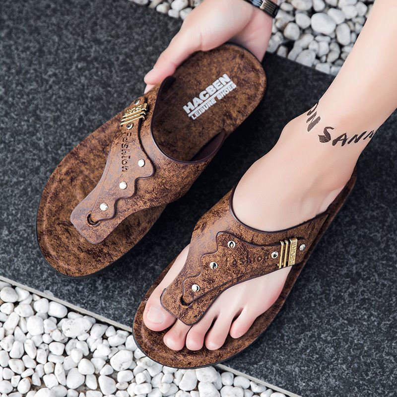 2026 New Men's Flip Flops Genu - Flip Flop Leather Men 评论和价格