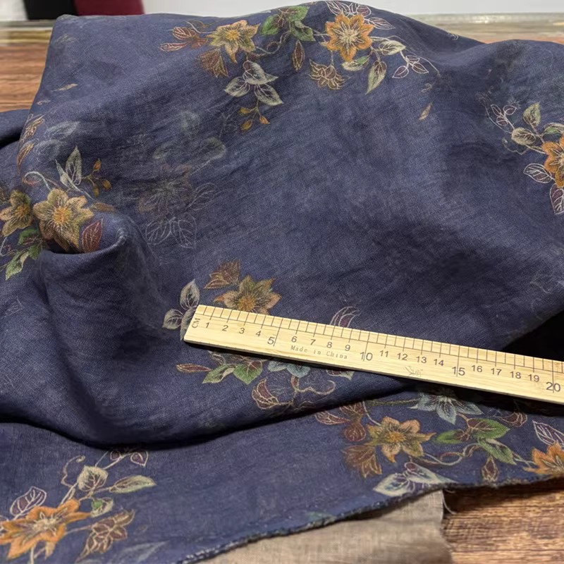 1yard High end pure flax tecid - Linen Shirt Breathable 评论和价格