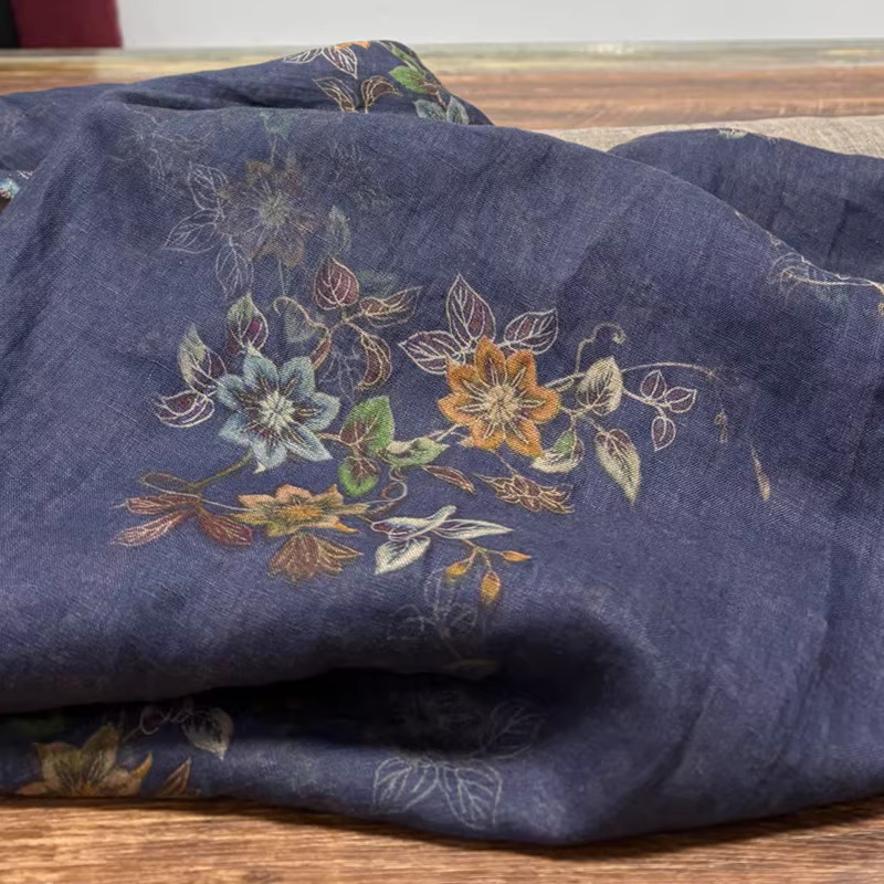1yard High end pure flax tecid - Linen Shirt Breathable 评论和价格
