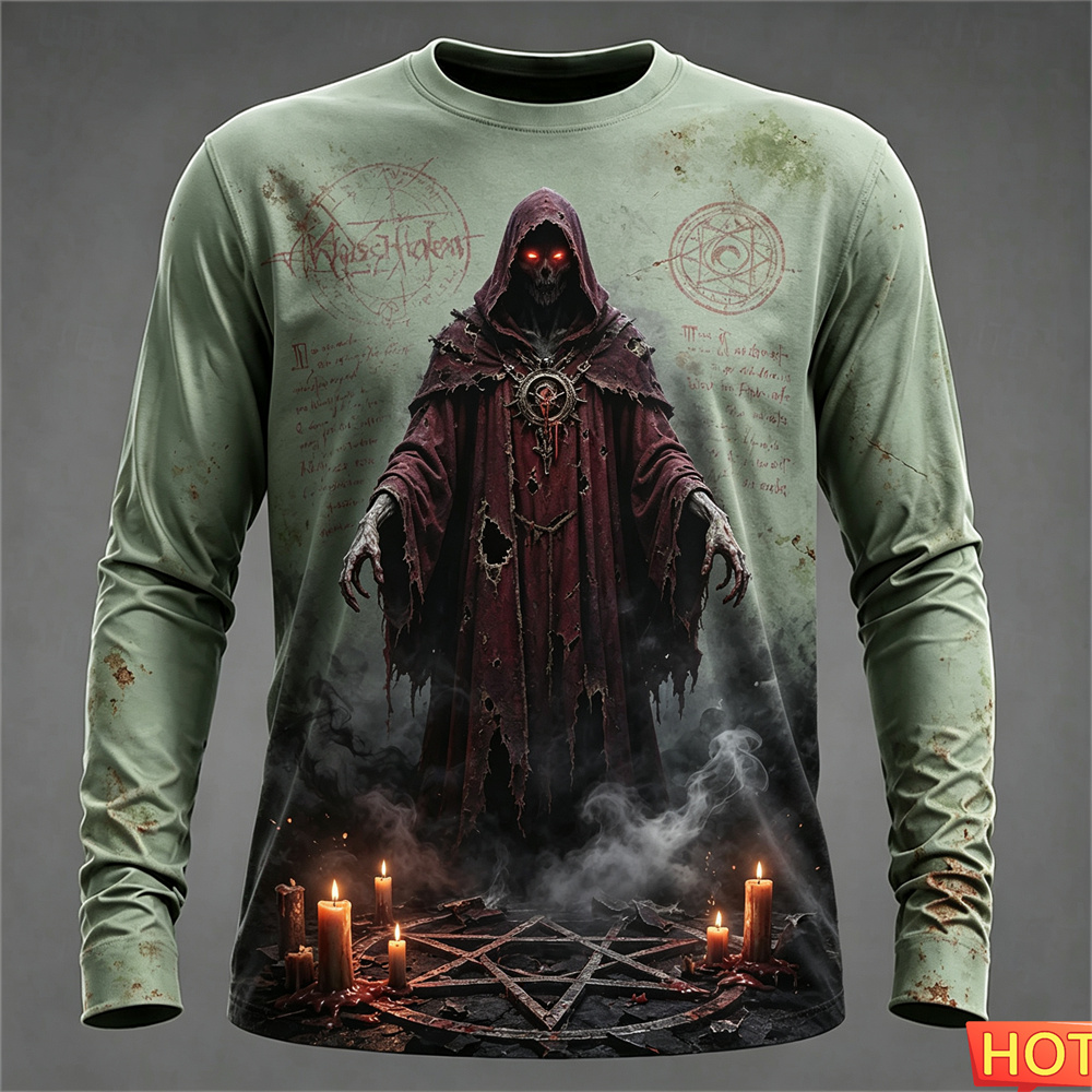 Autumn winter Men's Long sleev - Tee Graphic Print 评论和价格