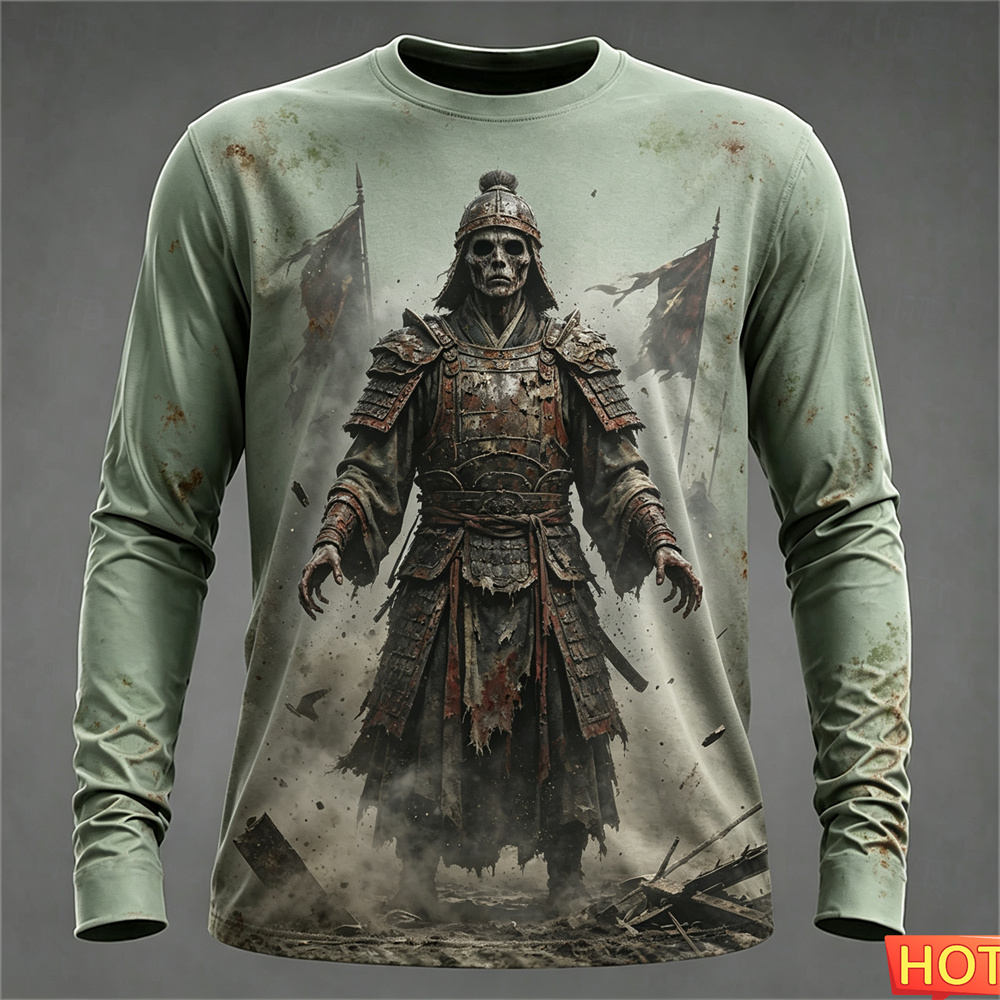 Autumn winter Men's Long sleev - Tee Graphic Print 评论和价格
